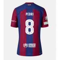 Fotballdrakt Herre Barcelona Pedri Gonzalez #8 Hjemmedrakt 2023-24 Kortermet